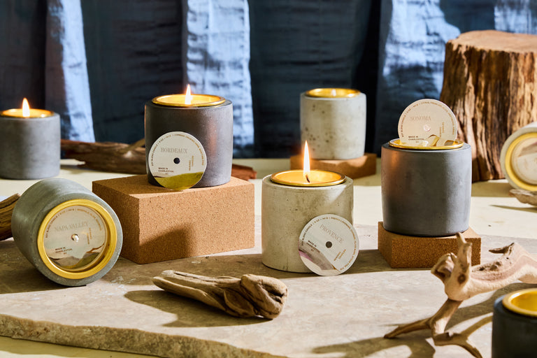 Wine Regions Cement Candles
