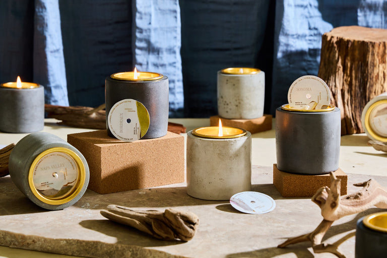 Wine Regions Cement Candles